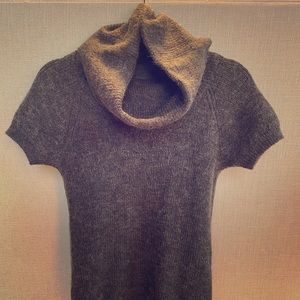 Brown and gray cowl neck sweater